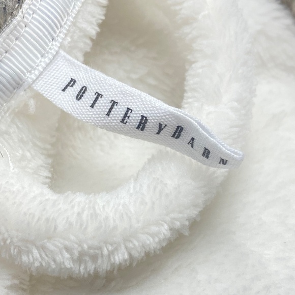 POTTERY BARN Faux fur Ombré Hooded Robe in Gray Size Small - Picture 7 of 8